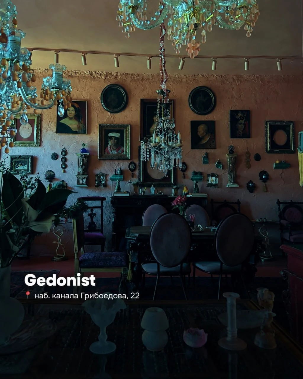 Gedonist. В «вампирском кафе» насчитывается целых 3 зала, наполненных винтажными предметами из разных эпох. © t.me/notypicmarketing