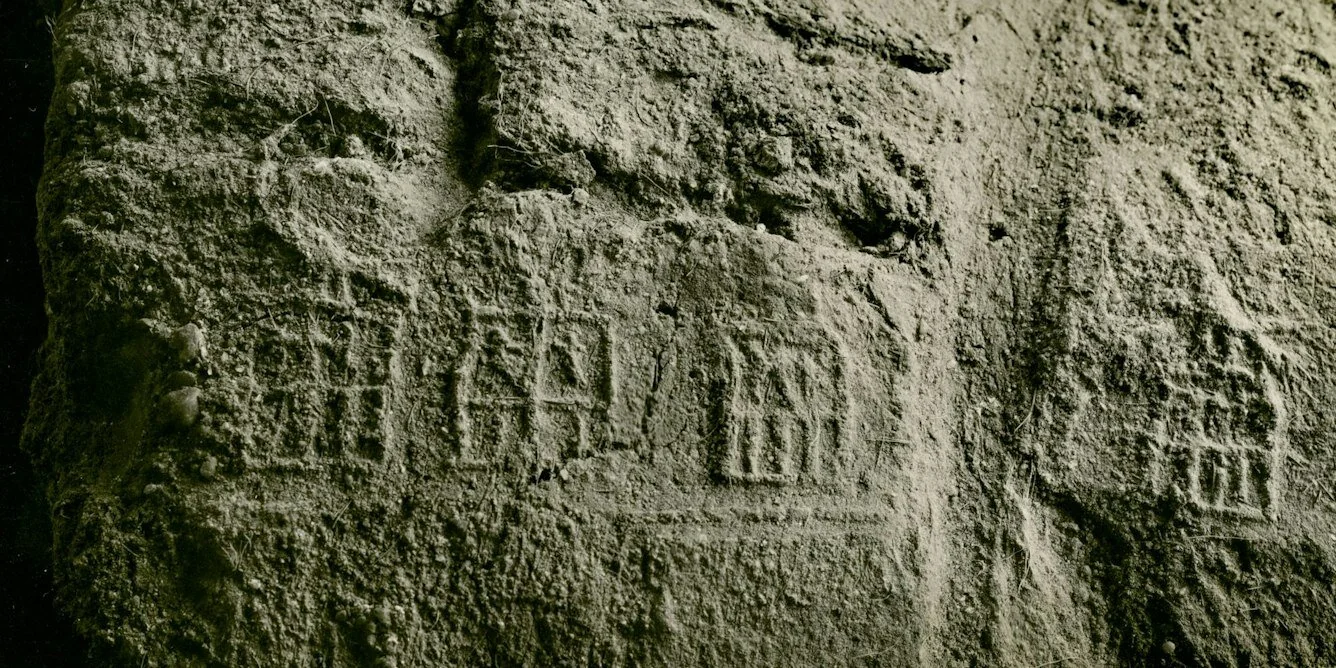 Крупный план надписи на элементе. © The Egypt Exploration Society