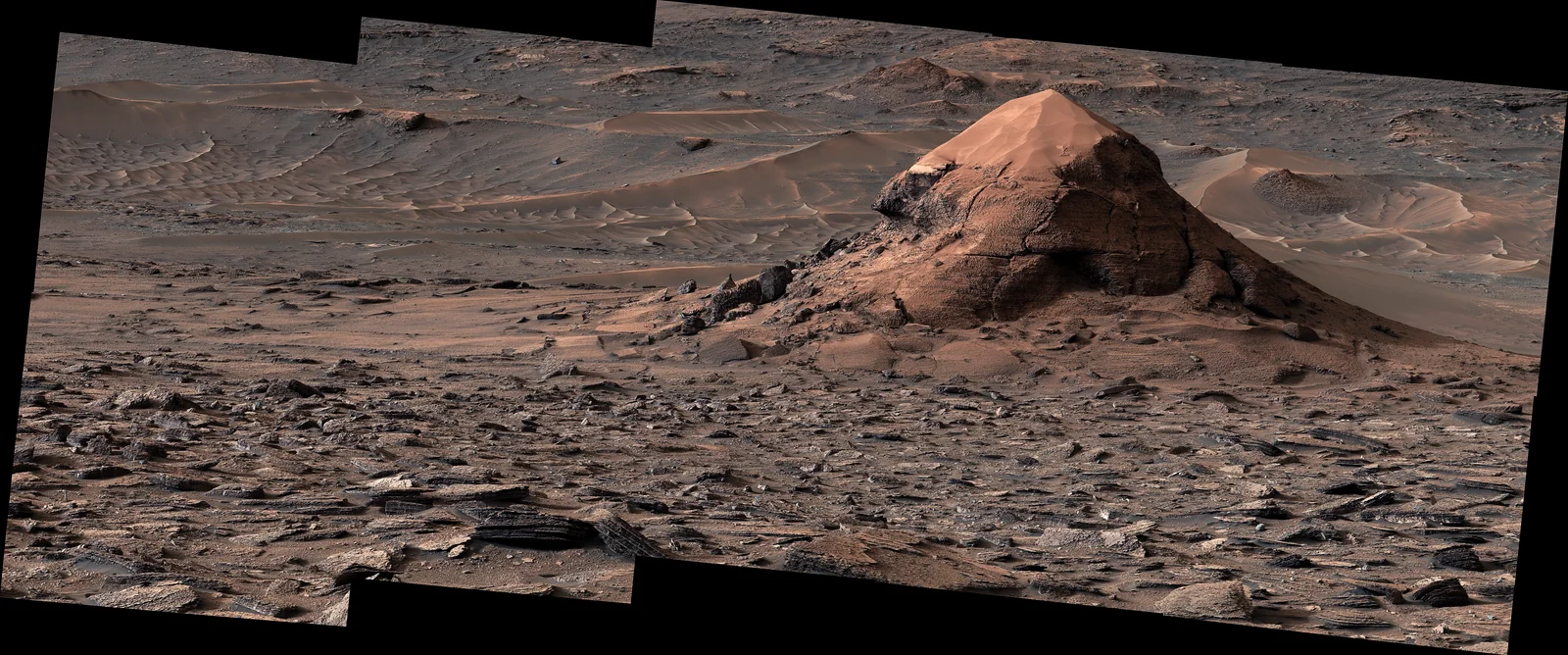 Холм Miraflores высотой около шести метров на склонах горы Шарп. Фото: NASA/JPL-Caltech/MSSS.