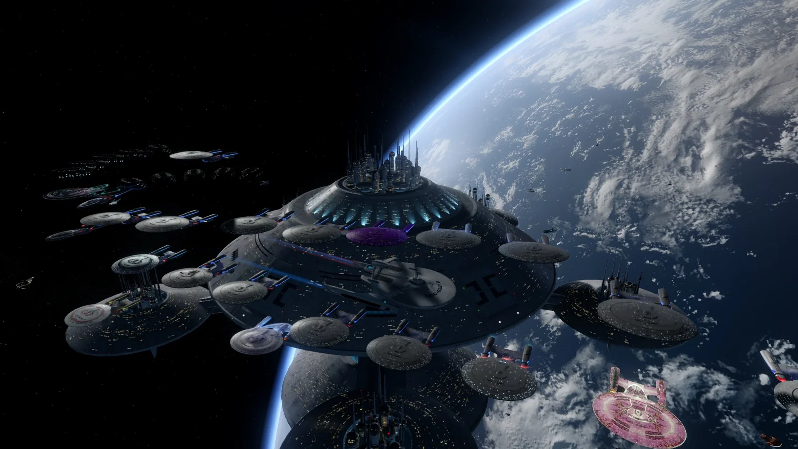 Игроки выстраивали свои корабли в честь актёра. © Star Trek Online