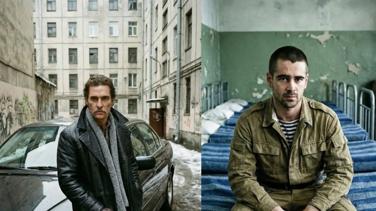 Голливудские актеры в советских реалиях в духе Балабанова.