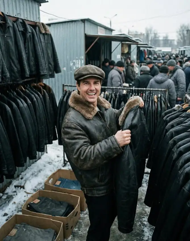 Том Круз стал продавцом на рынке. Том Круз стал продавцом на рынке.