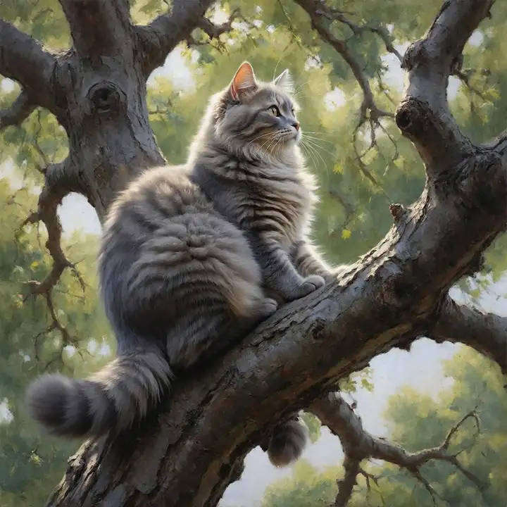 Кот на дереве. Кот на дереве.