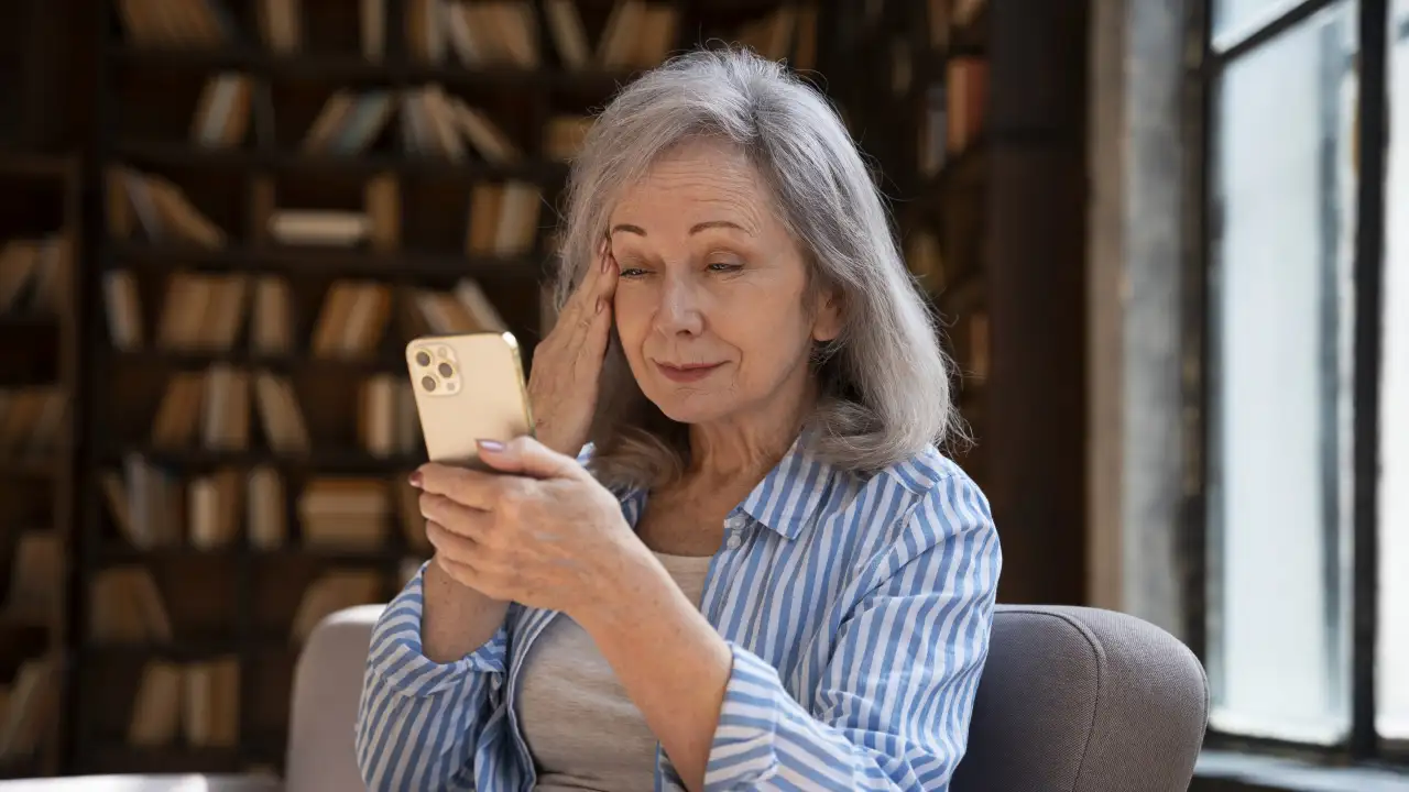 Бабушка с телефоном