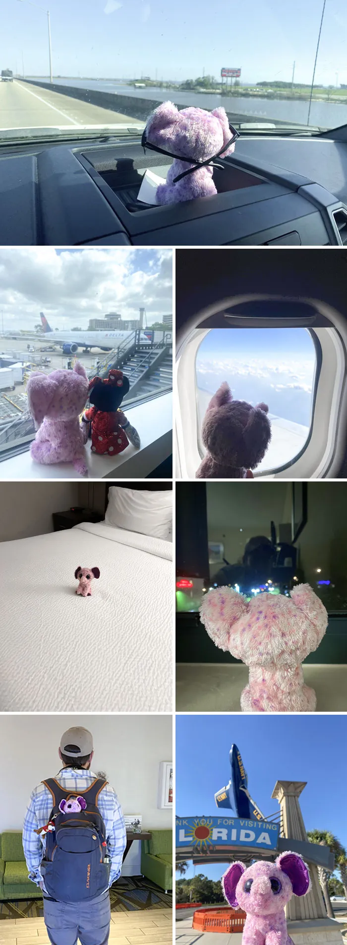 «Я взял с собой в рабочую поездку любимую игрушку шестилетней дочери, чтобы она не грустила. Было очень весело. Ей это понравилось».