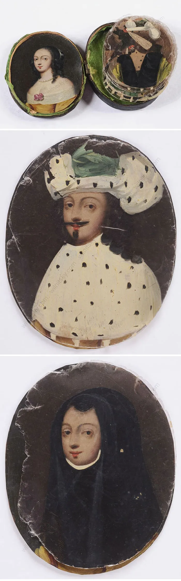 Пример необычного увлечения середины 1600-х годов — миниатюрные портреты маслом, выполненные с использованием прозрачных кусочков слюды. Сегодняшний аналог — фильтры для соцсетей.