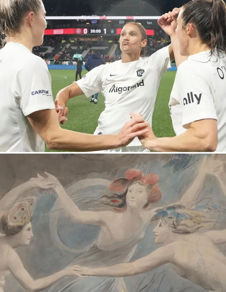 «Оберон, Титания и Пак с танцующими феями», Уильям Блейк.