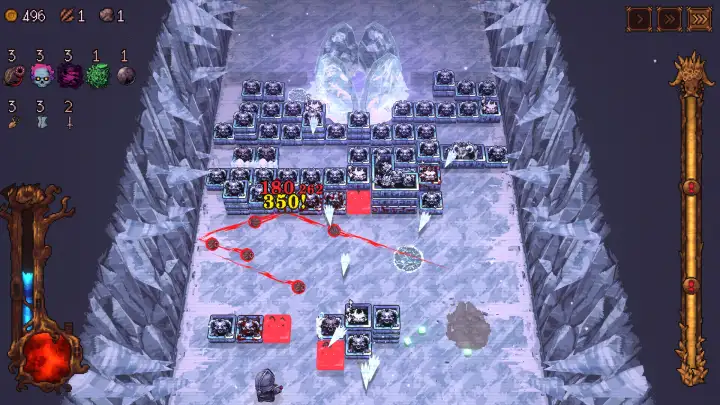 Проект по максимуму использует механику рогалика.