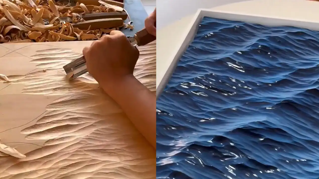 Волны из дерева.