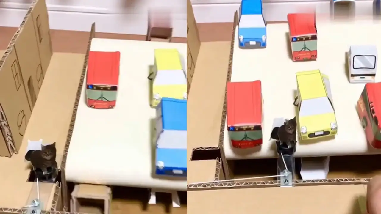 Игра «Crossy Road» из картона.