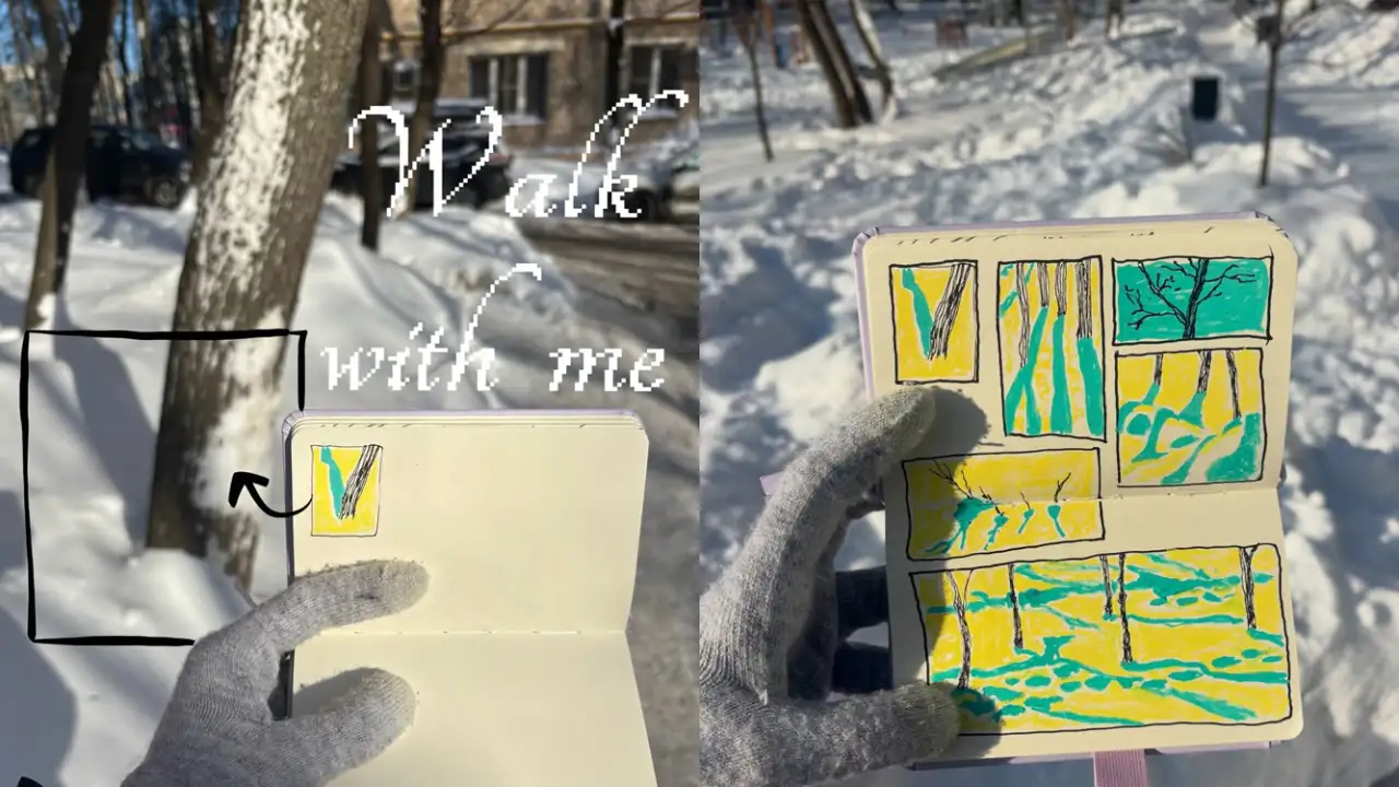 Московская художница прошлась по городу и зарисовала всё, что попадалось на пути.