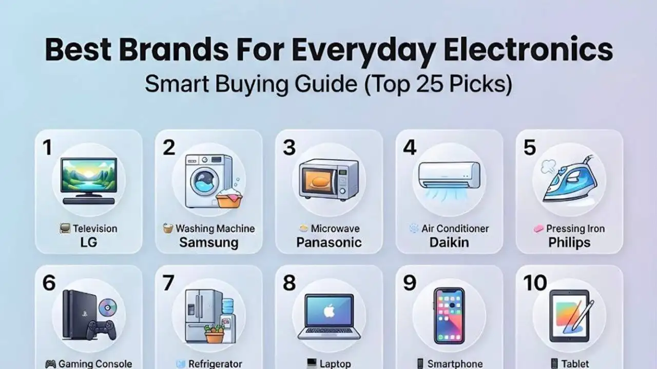 Список с лучшими брендами техники в разных сферах электроники.