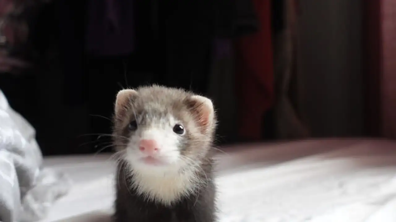 Детеныш хорька.