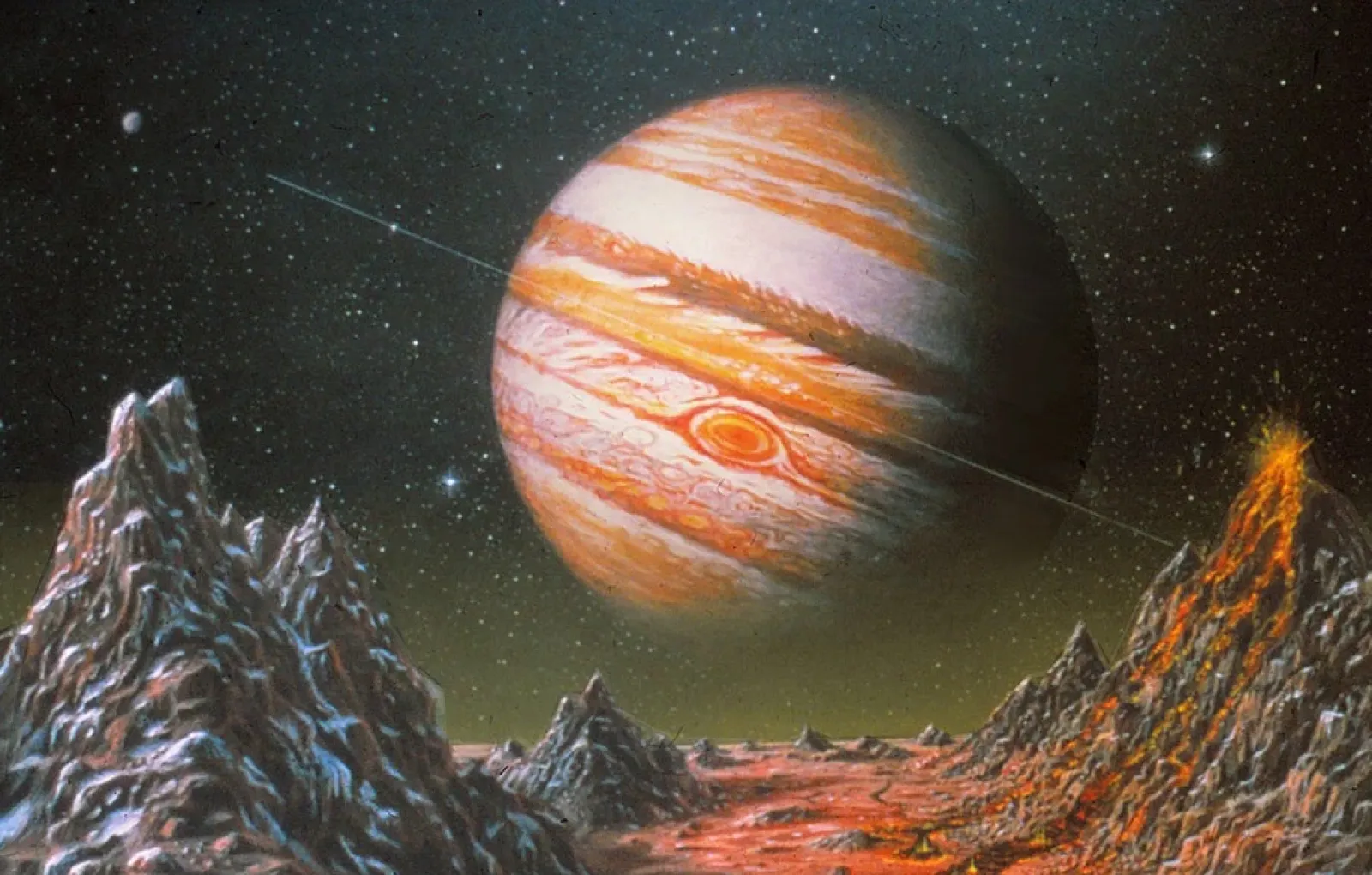 Вид на Юпитер с Ио глазами художника.