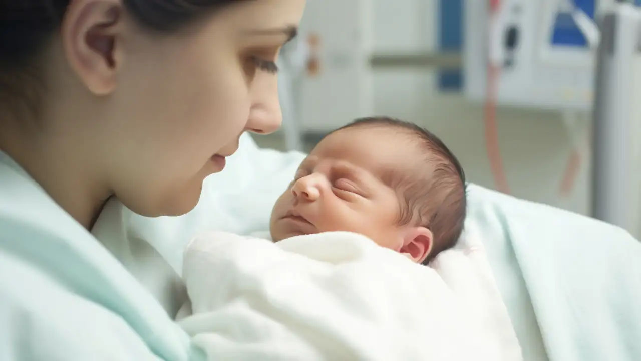 Мама с младенцем.