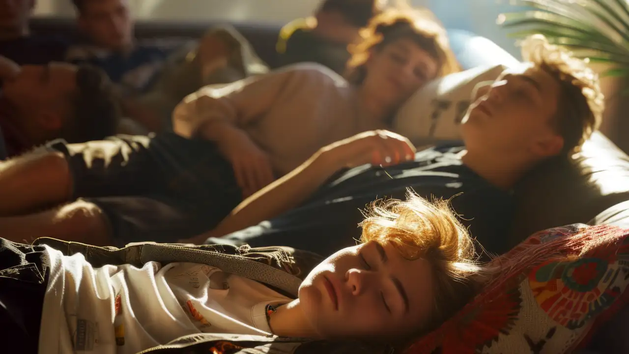 Сон в группе.