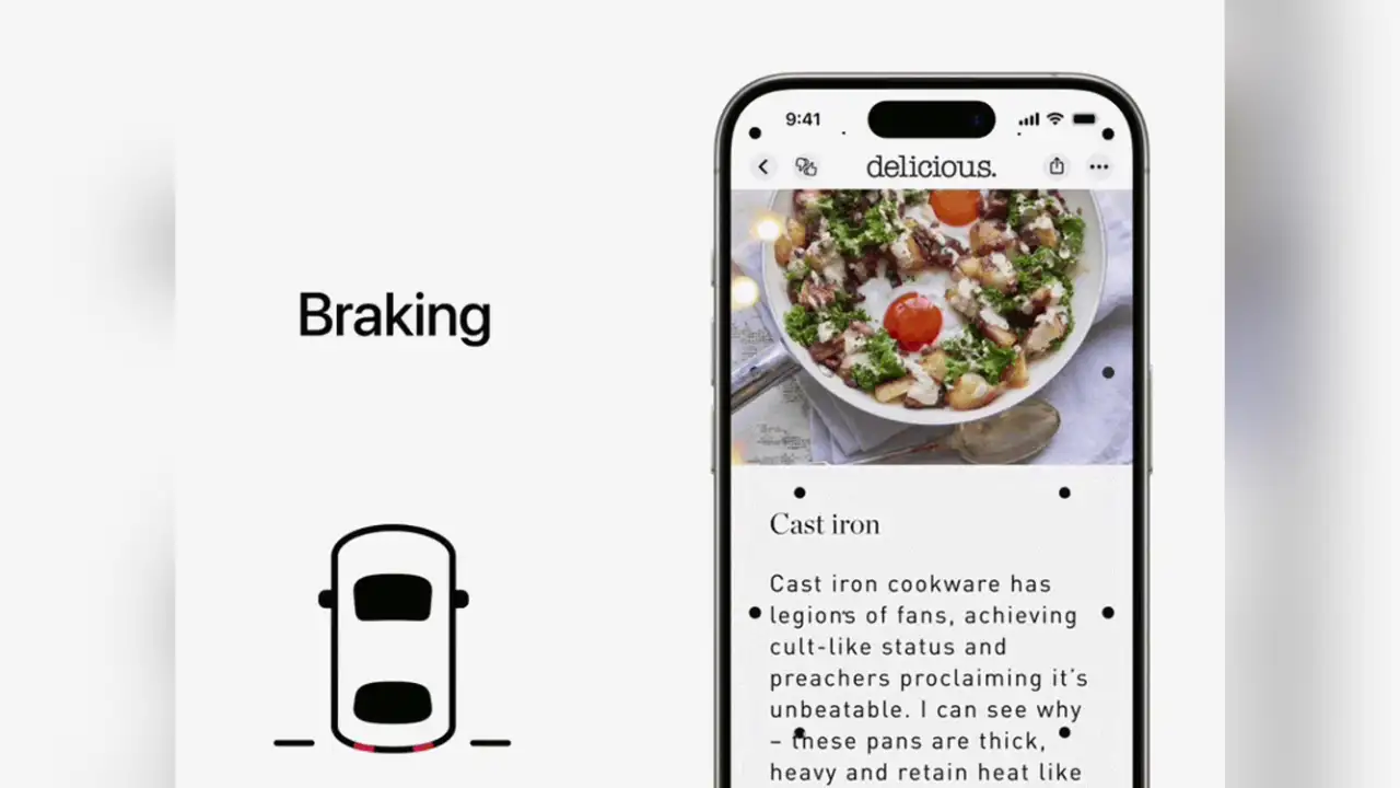 Функция против укачивания в iPhone.