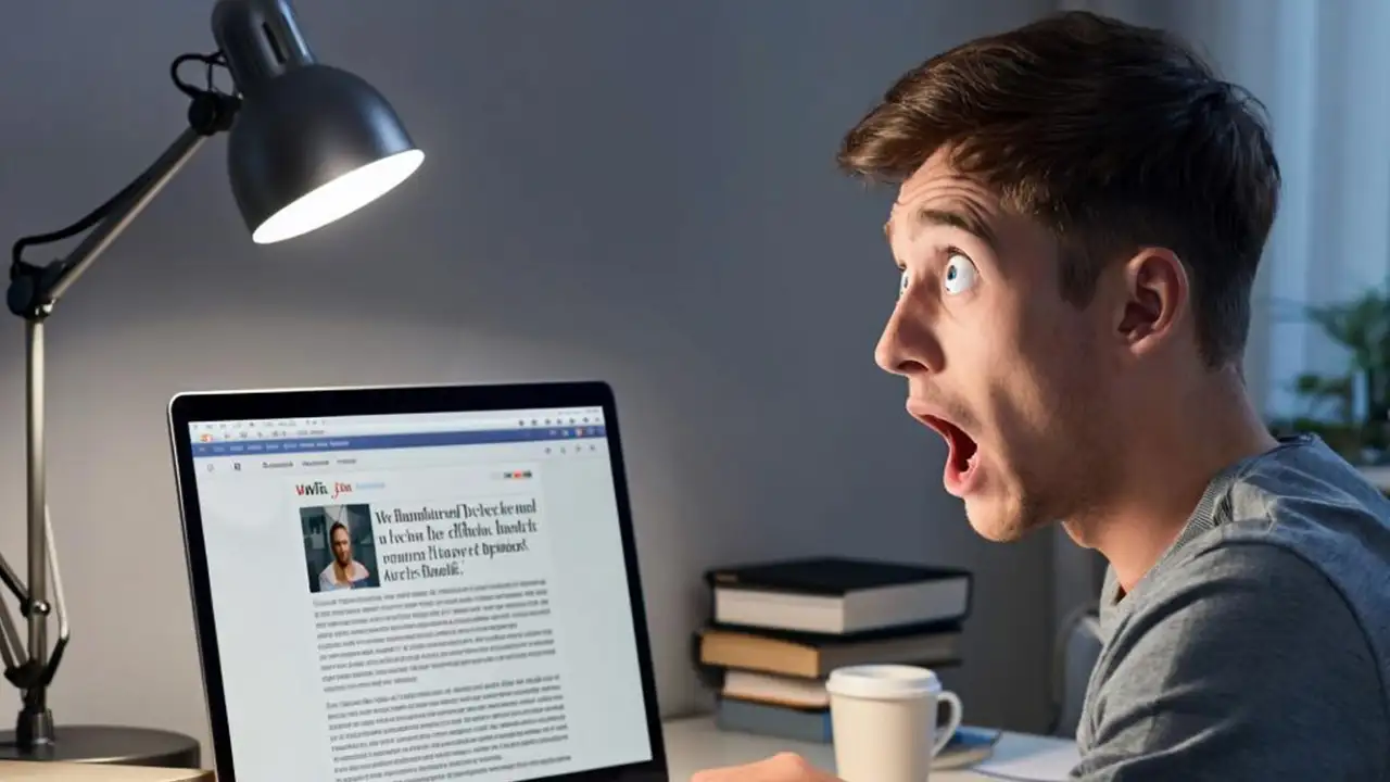 Человек в ужасе читает Википедию.