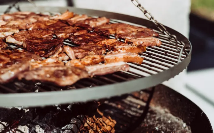 Жареное мясо.