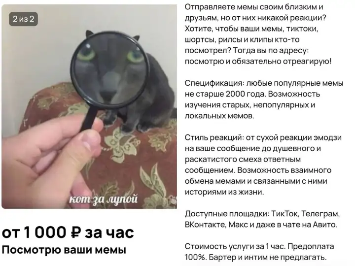 Скриншот объявления. Скриншот объявления.