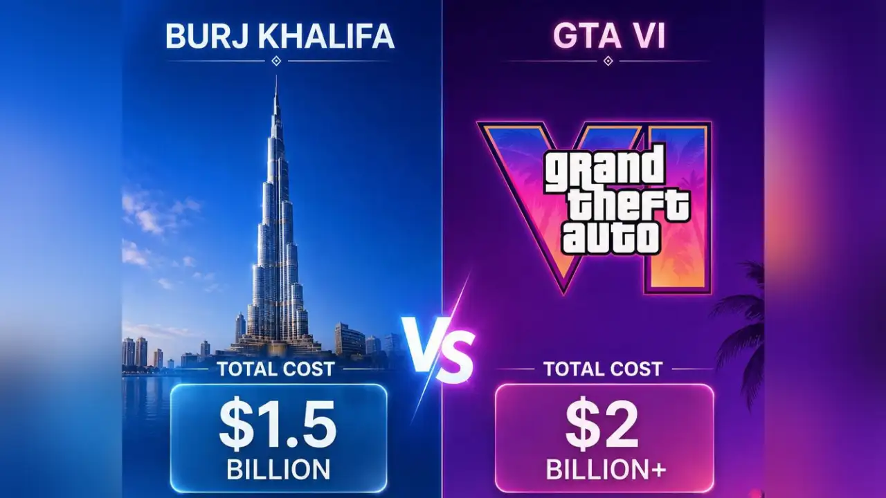 Сравнение затрат на Бурдж Халифа и GTA VI.