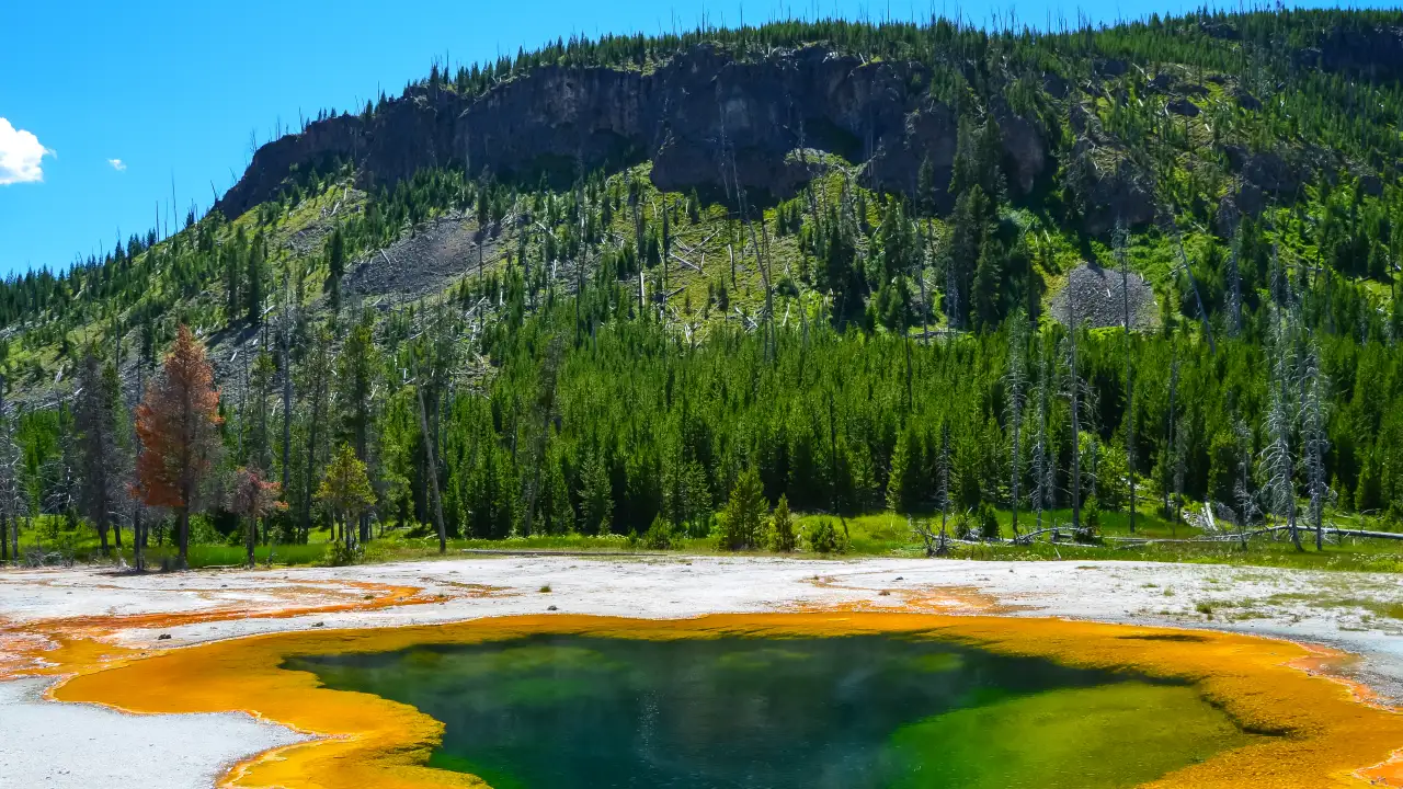 Гейзер в Йеллоустоуне.