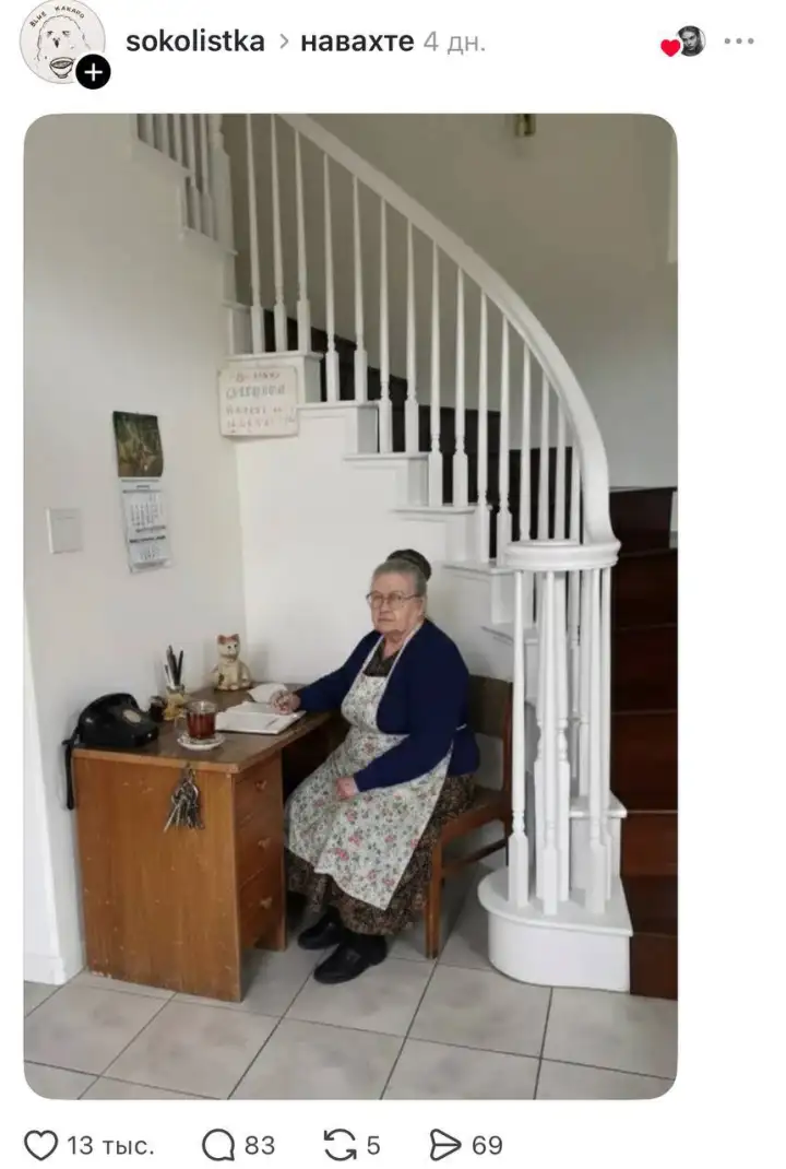 Другие посадили бы консьержку. Другие посадили бы консьержку.