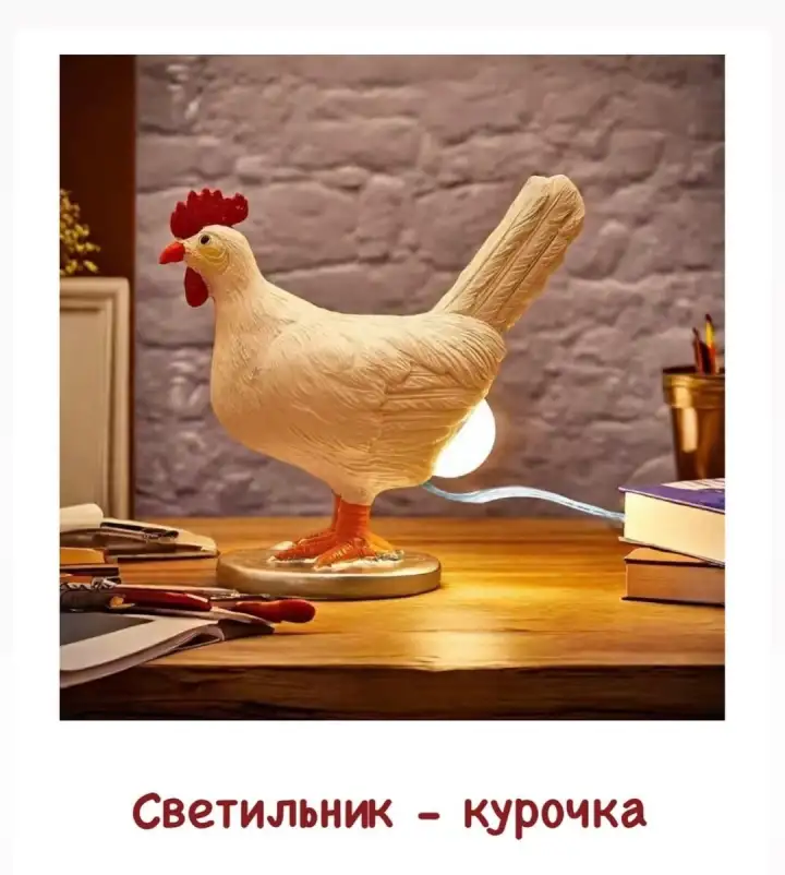 Светильник-курочка.