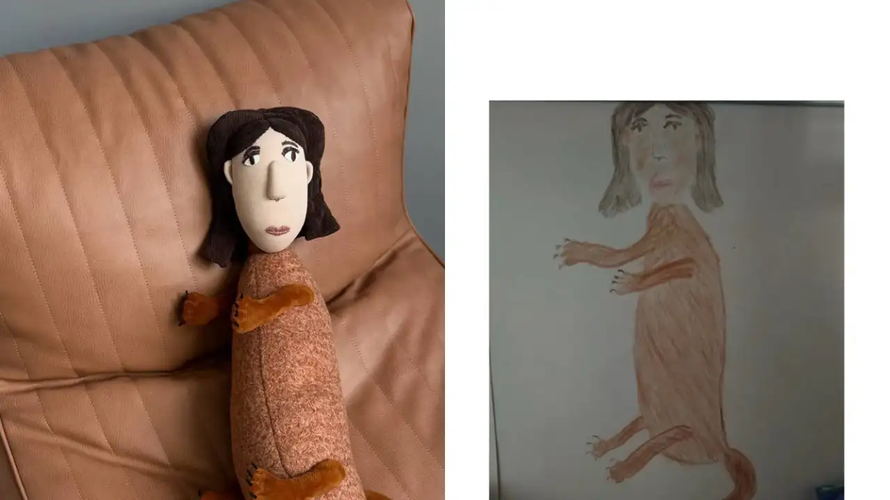 Игрушка, созданная по детскому рисунку.