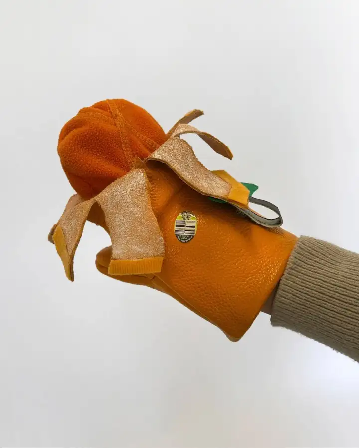 Очищенная варежка-мандарин.