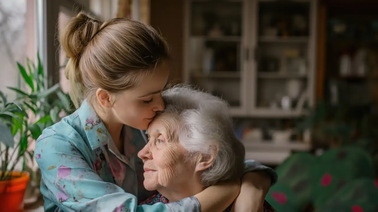 Пожилая женщина.