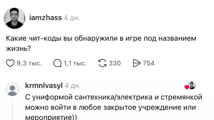 Чит-коды к реальности: какие лазейки в жизни советуют пользователи Сети