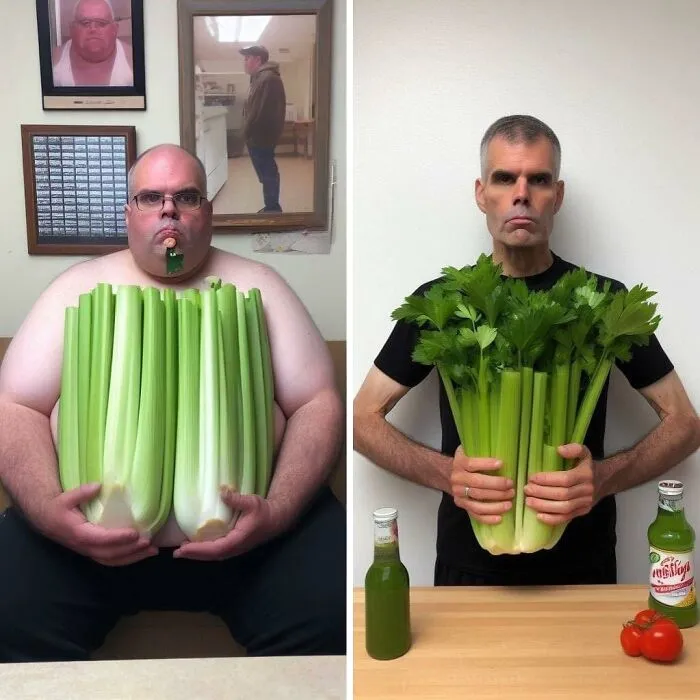Мужчина, который сидел на диете только из сельдерея.