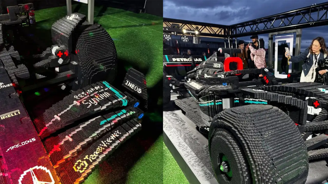 Полноразмерный болид Mercedes W14 из LEGO.