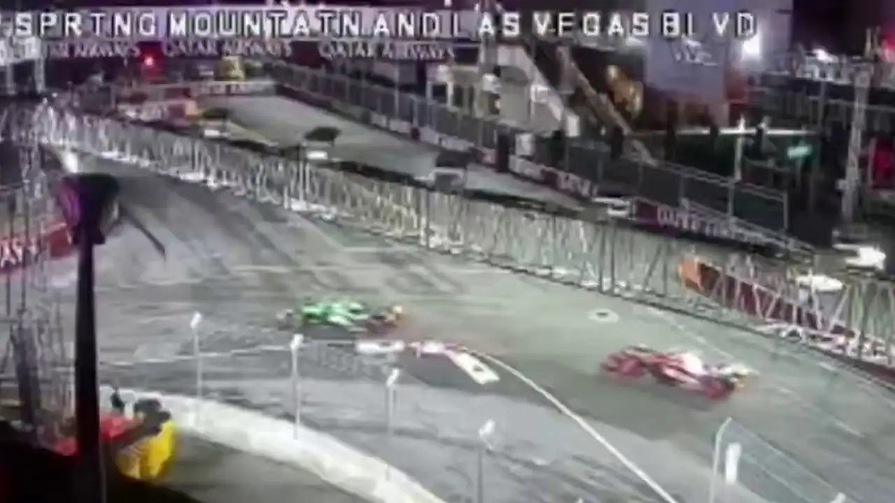 Гран-при F1 в Лас Вегасе через городские камеры.