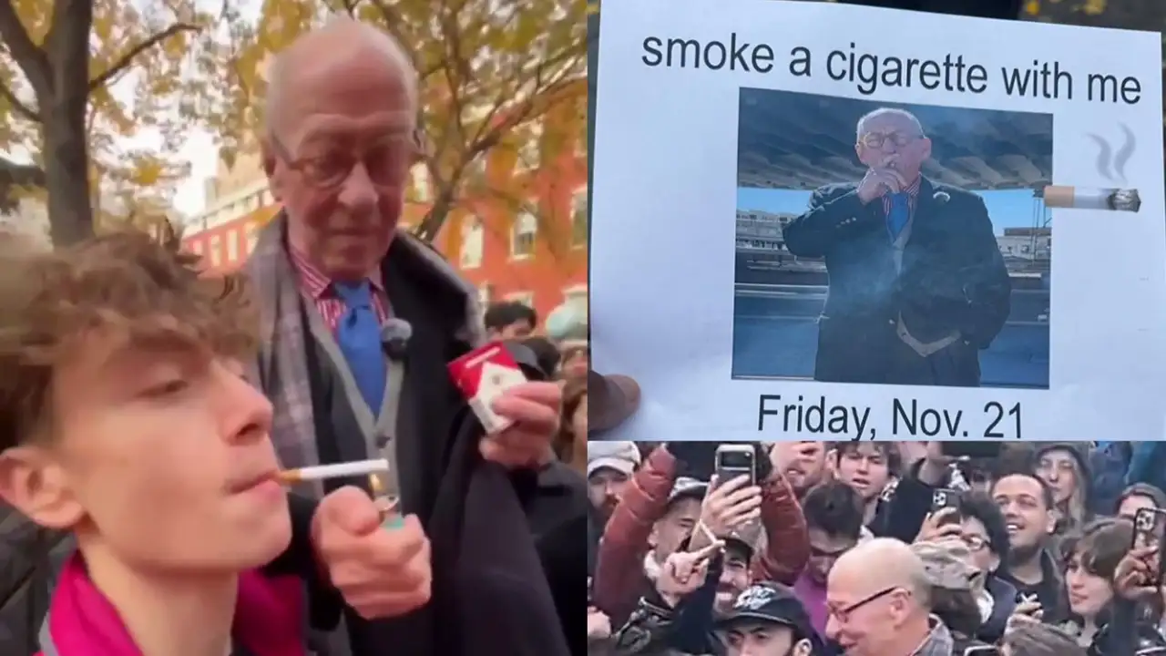 Две тысячи человек в Нью-Йорке пришли покурить с дедушкой.