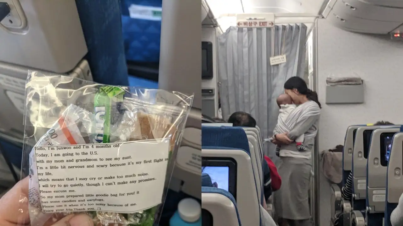 Пакетик и мама с малышом.