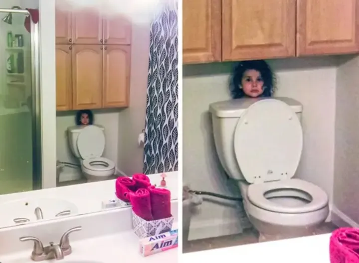 Она играет в прятки или просто пытается напугать родителей?