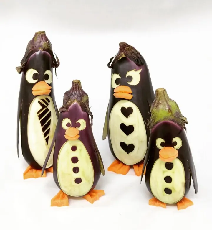 Пингвинчики-баклажаны.