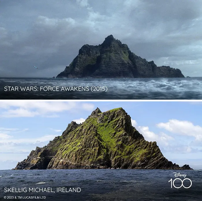 Остров из фильма «Звездные войны: Пробуждение силы» — остров Скеллиг-Майкл в Ирландии.
