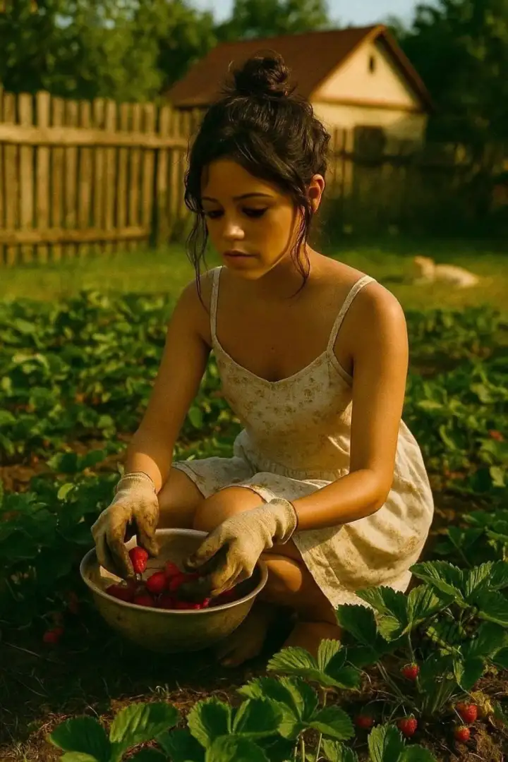 Сбор клубники с Дженной Ортегой.