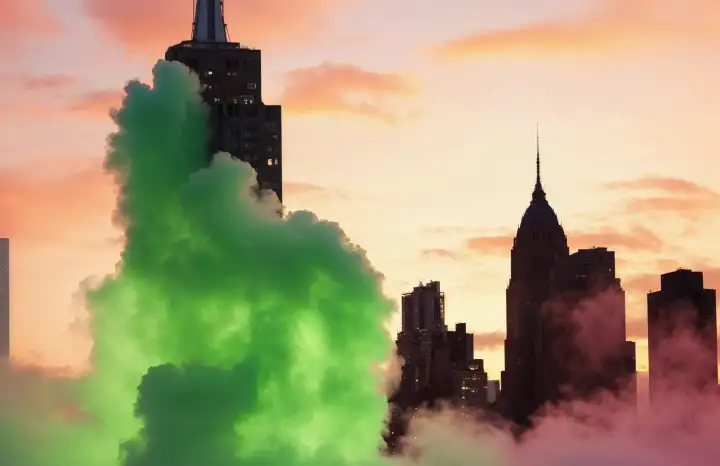 Из-за ядовитого тумана людям советуют оставаться дома. Из-за ядовитого тумана людям советуют оставаться дома.