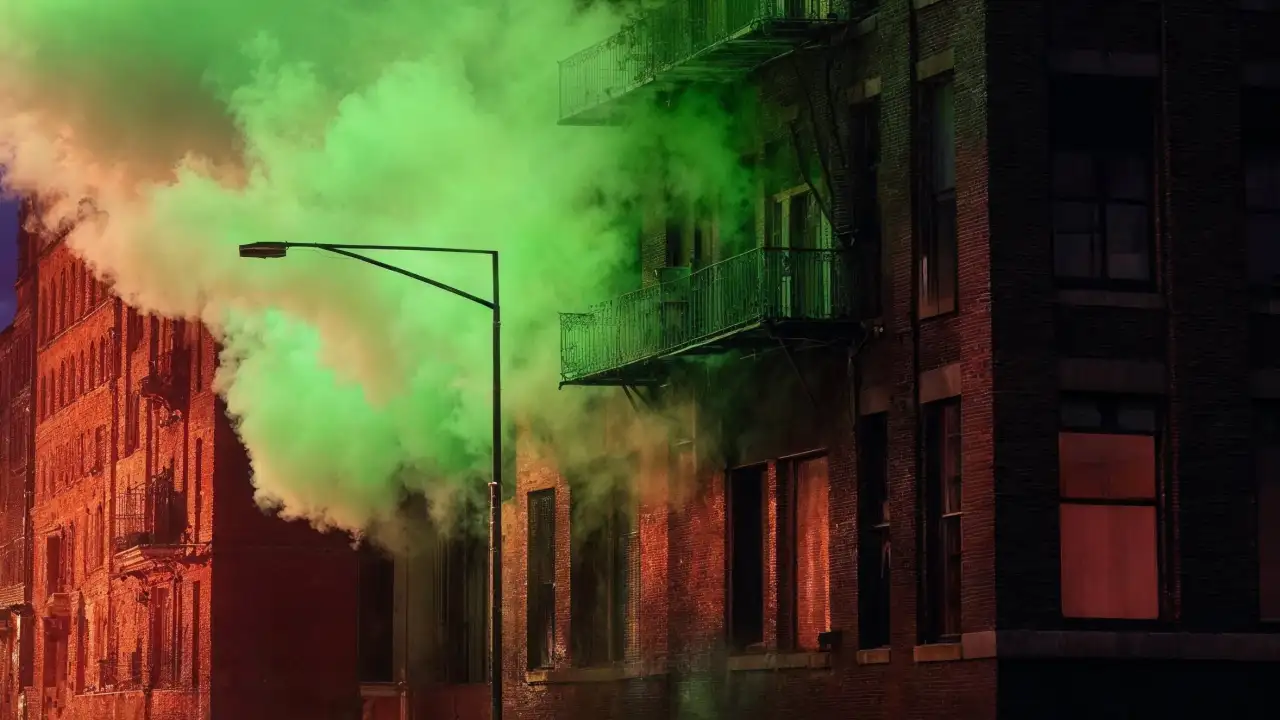 Дым над городом.