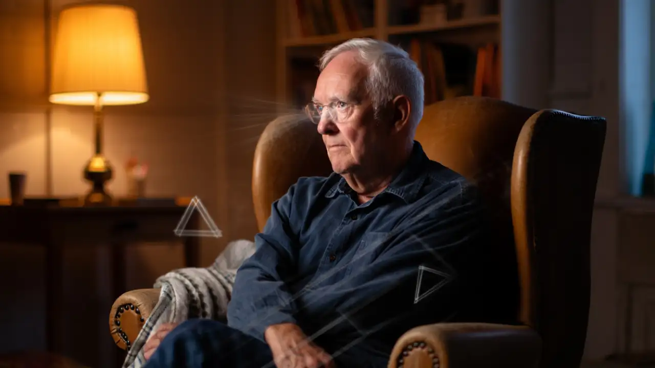 Пожилой мужчина.