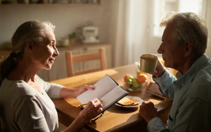 Пожилая пара.