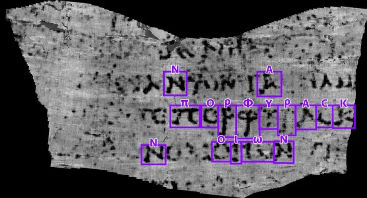 Папирологи определили древнегреческое слово «пурпурный» на свитке Геркуланума.