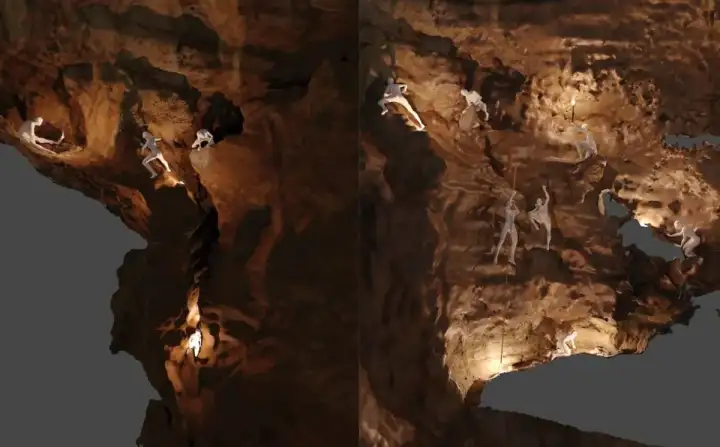 Древним спелеологам приходилось преодолевать узкие проходы. Древним спелеологам приходилось преодолевать узкие проходы.