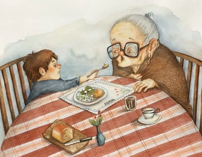 Ложечку за внука. Ложечку за внука.