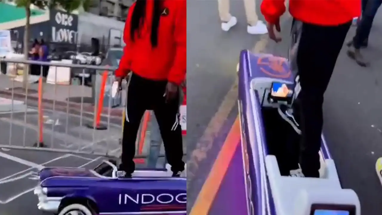 Скейтборд-машина.