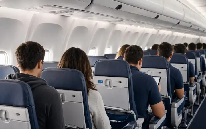 Пассажиры в самолете. Пассажиры в самолете.
